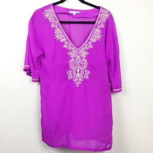 Antonio Melani Embellished Tunic Size Small